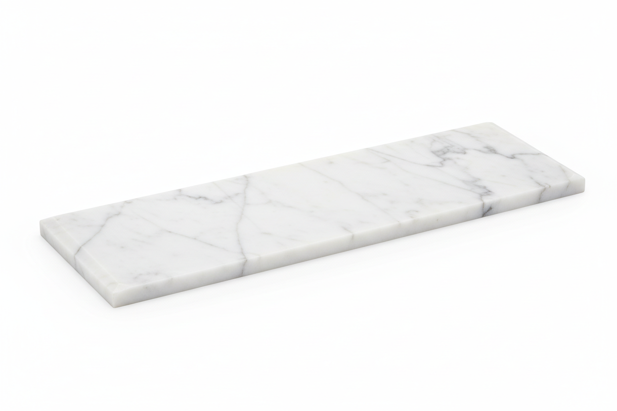 Premium White Carrara Marble Threshold (36" x 4" x 3/4" Beveled Edge)